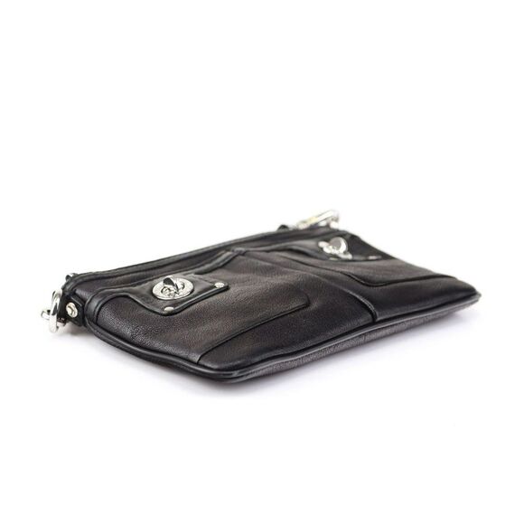 Marc by Marc Jacobs Buffalo Leather Percy Crossbody Bag Black - Picture 8 of 13